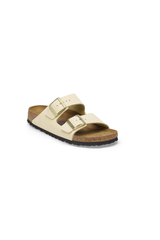 Birkenstock Arizona Soft Footbed Nubuck Leather | Ecru | Narrow