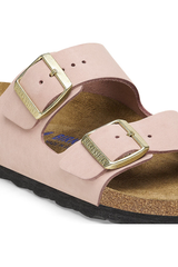 Birkenstock Arizona Soft Footbed Nubuck Leather | Soft Pink | Regular