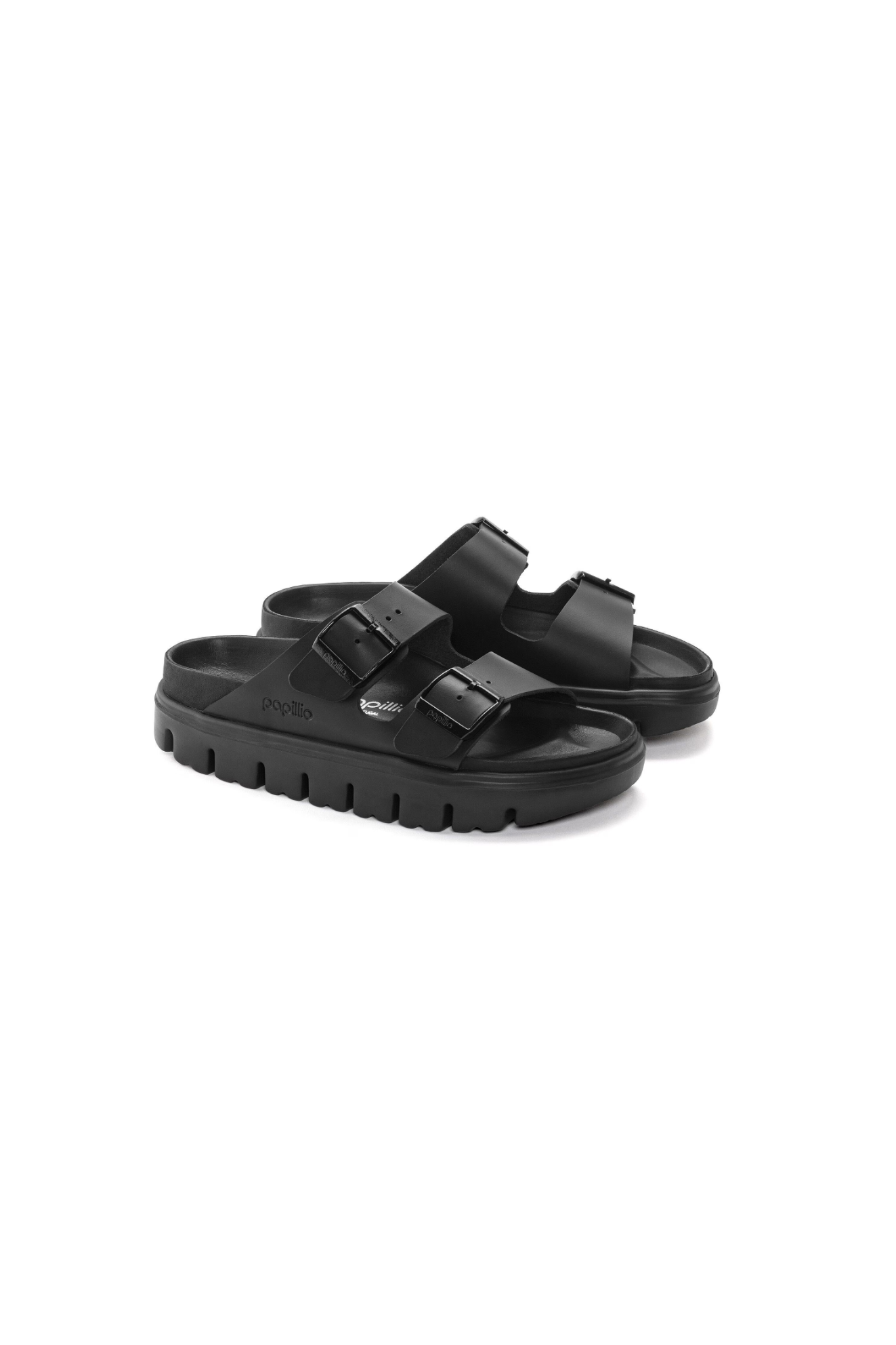 Birkenstock Arizona PAP Chunky Natural Leather | Black | Narrow