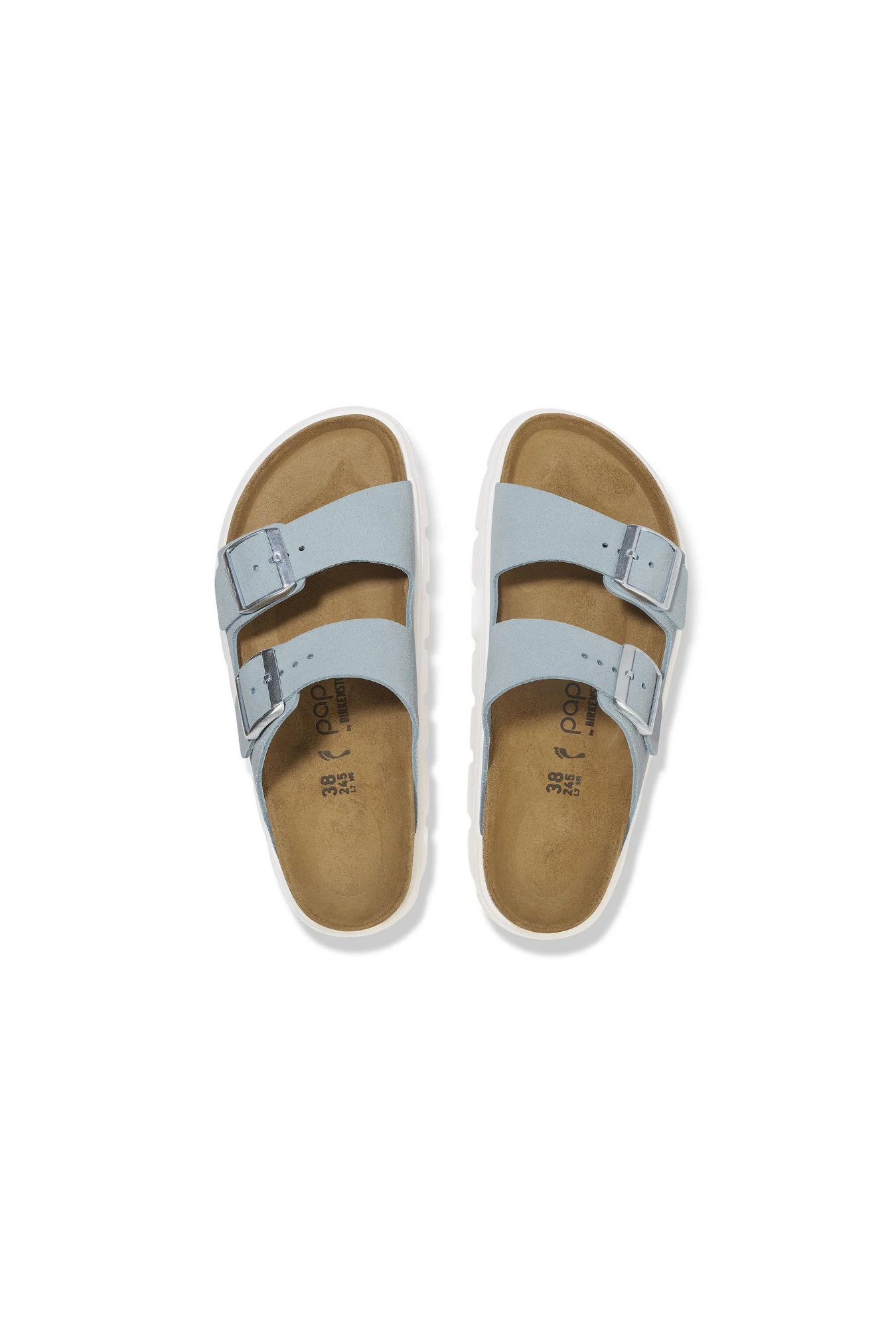 Birkenstock Papillio Arizona Chunky Suede Leather | Baby Blue | Narrow