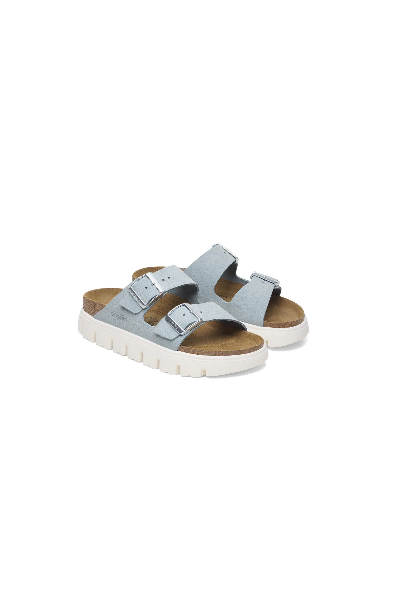 Birkenstock Papillio Arizona Chunky Suede Leather | Baby Blue | Narrow