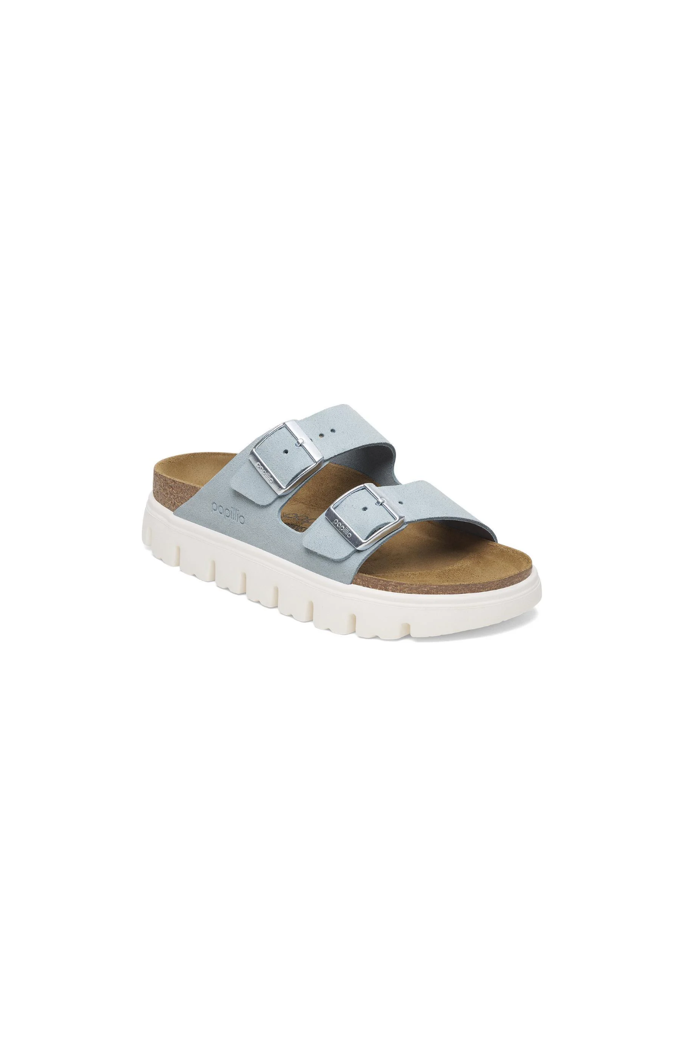 Birkenstock Papillio Arizona Chunky Suede Leather | Baby Blue | Narrow