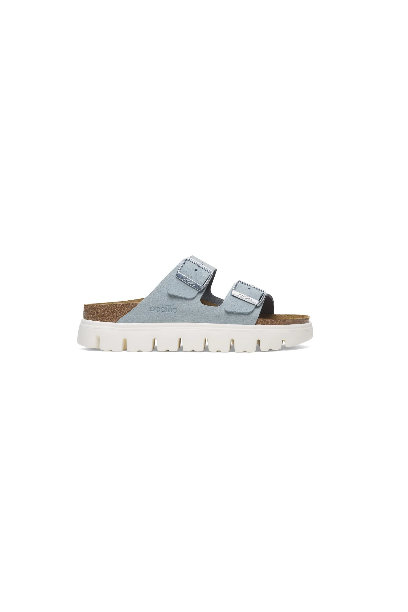 Birkenstock Papillio Arizona Chunky Suede Leather | Baby Blue | Narrow