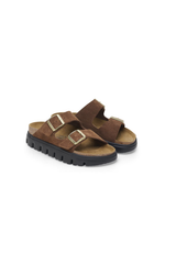 Birkenstock Papillio Arizona Chunky Suede Leather | Dark Tea Black | Narrow