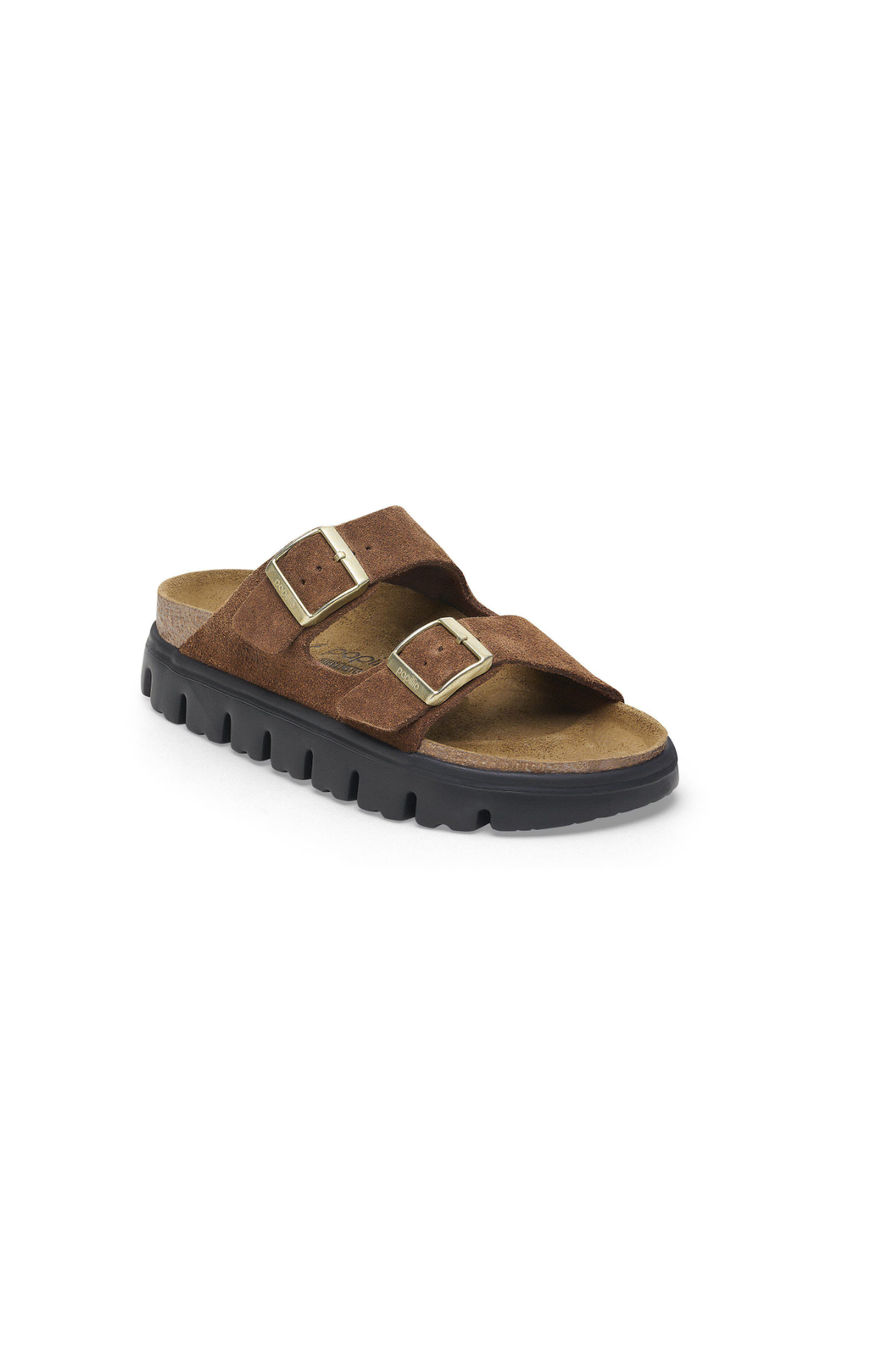 Birkenstock Papillio Arizona Chunky Suede Leather | Dark Tea Black | Narrow