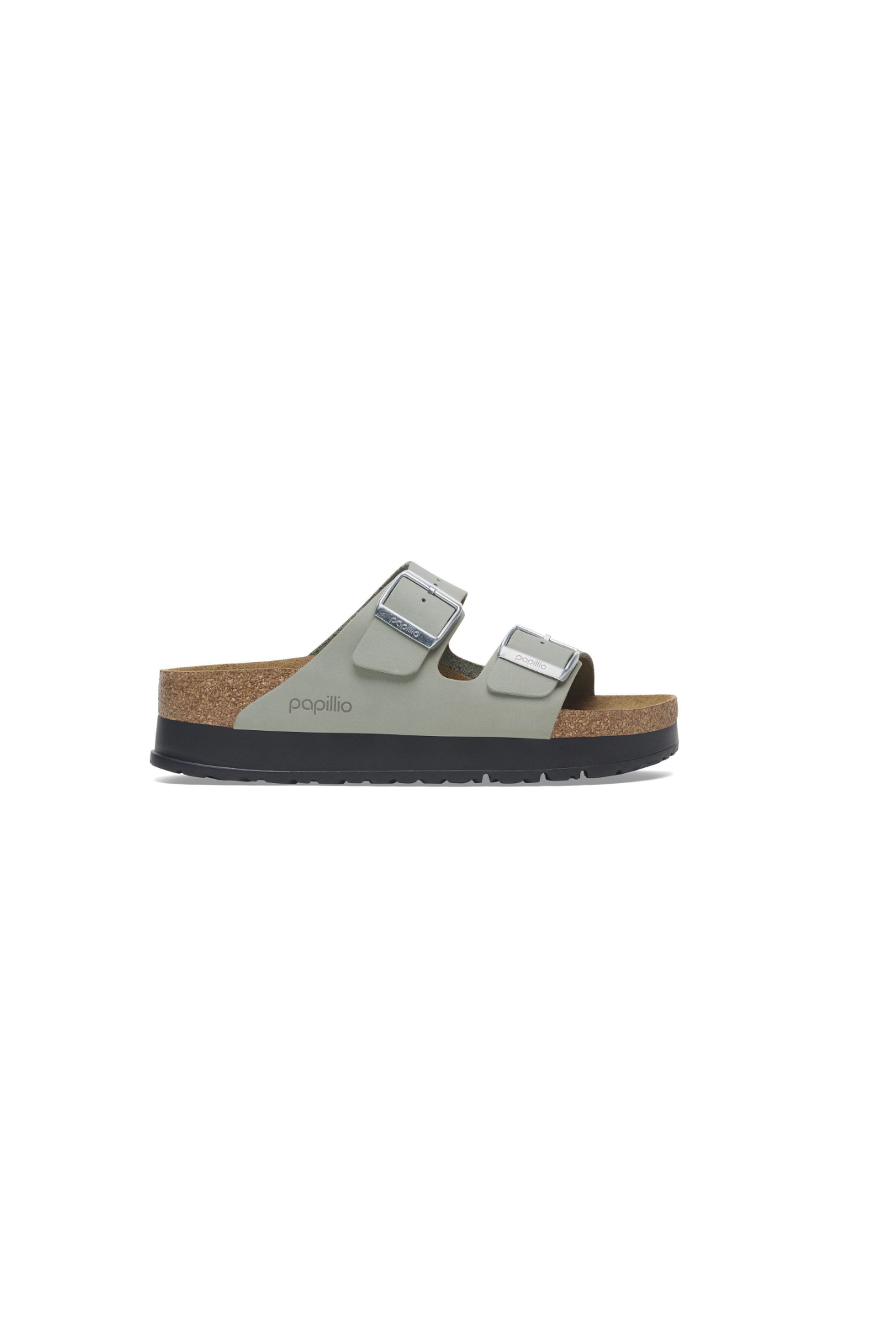 Birkenstock Arizona PAP Flex Platform Nubuck Leather | Pure Sage | Narrow