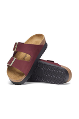 Birkenstock Arizona PAP Flex Platform Nubuck Leather | Zinfandel | Narrow