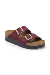 Birkenstock Arizona PAP Flex Platform Nubuck Leather | Zinfandel | Narrow