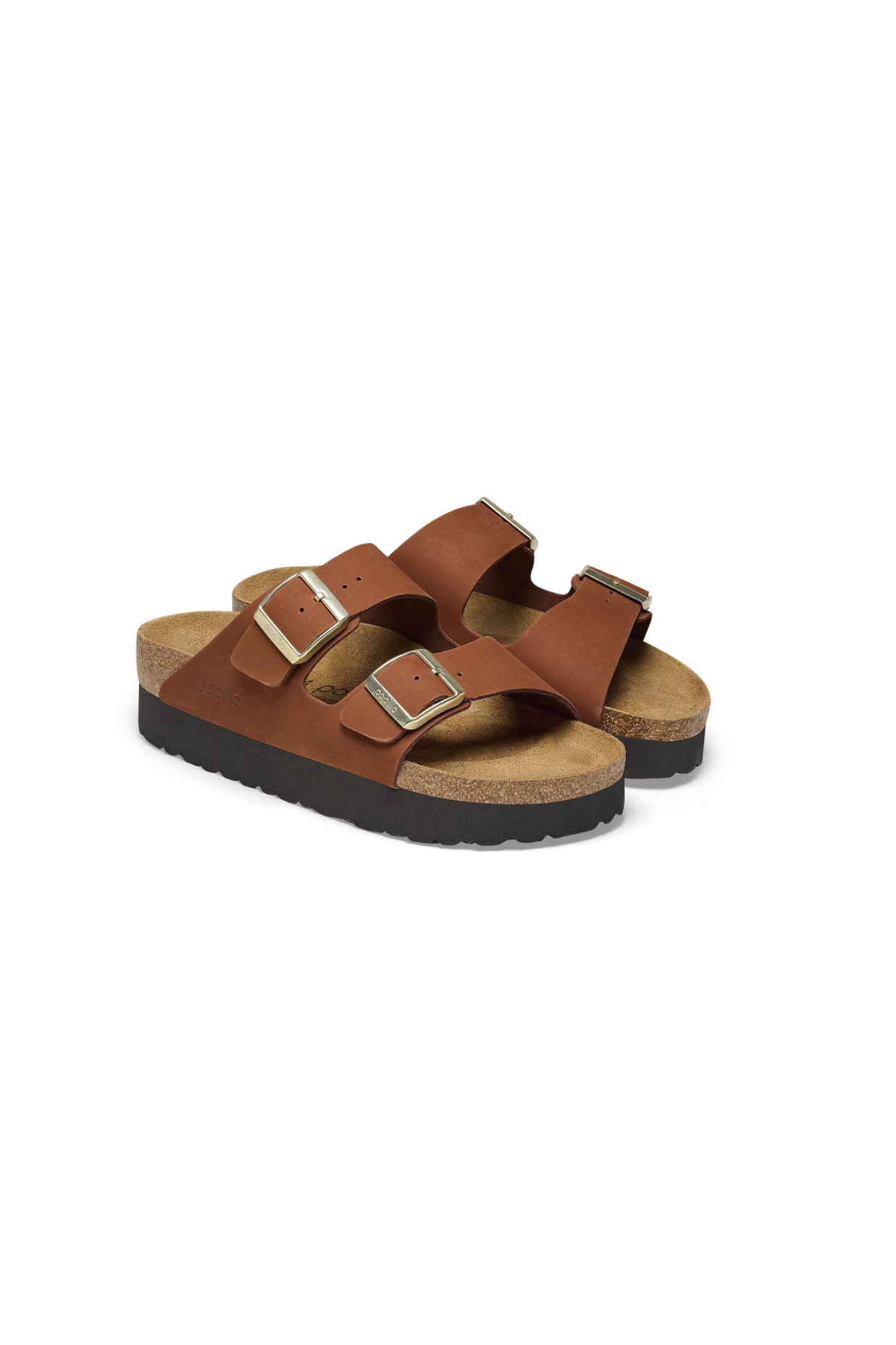 Birkenstock Arizona Platform Nubuck Leather | Pecan | Narrow
