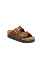 Birkenstock Arizona Platform Nubuck Leather | Pecan | Narrow