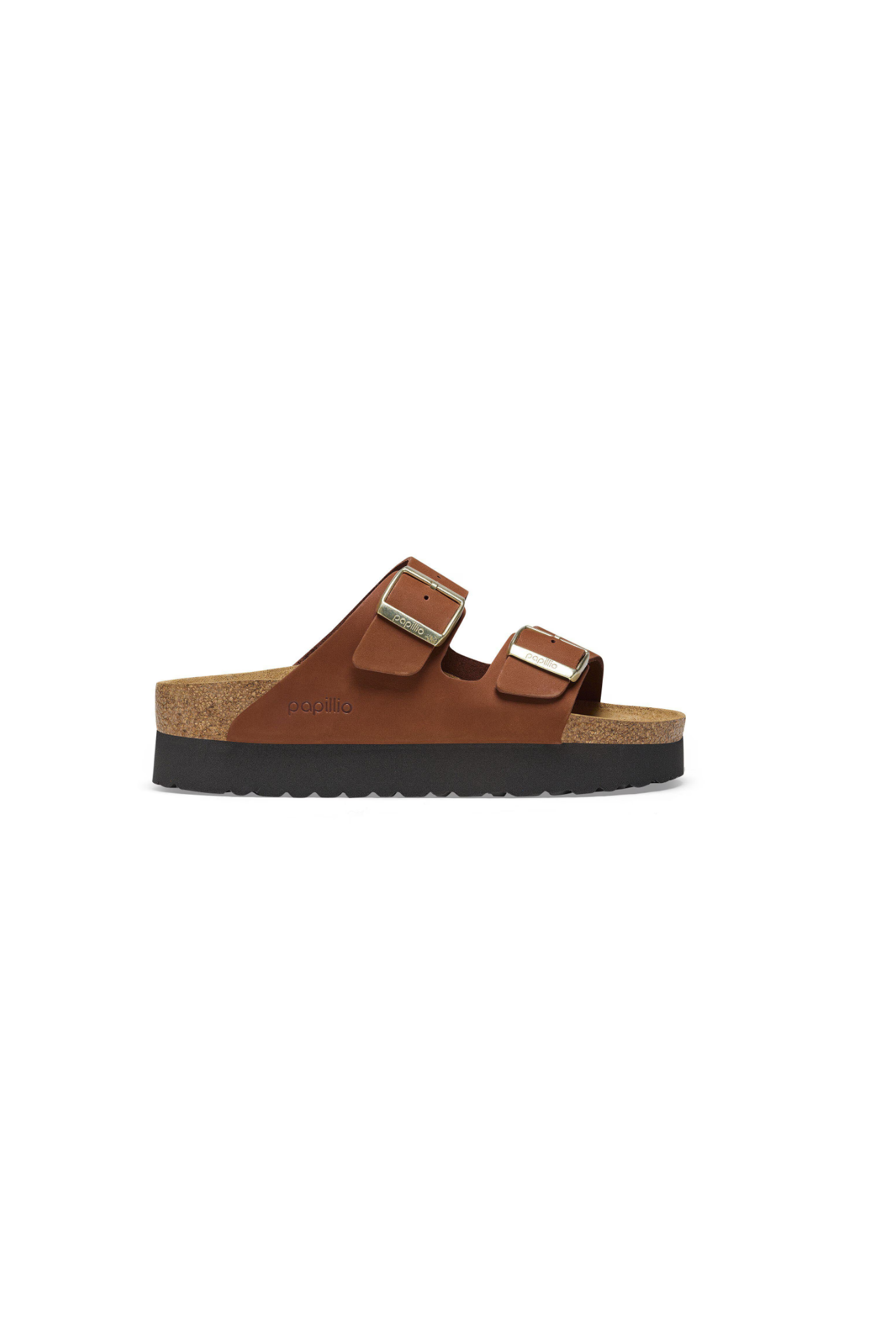 Birkenstock Arizona Platform Nubuck Leather | Pecan | Narrow
