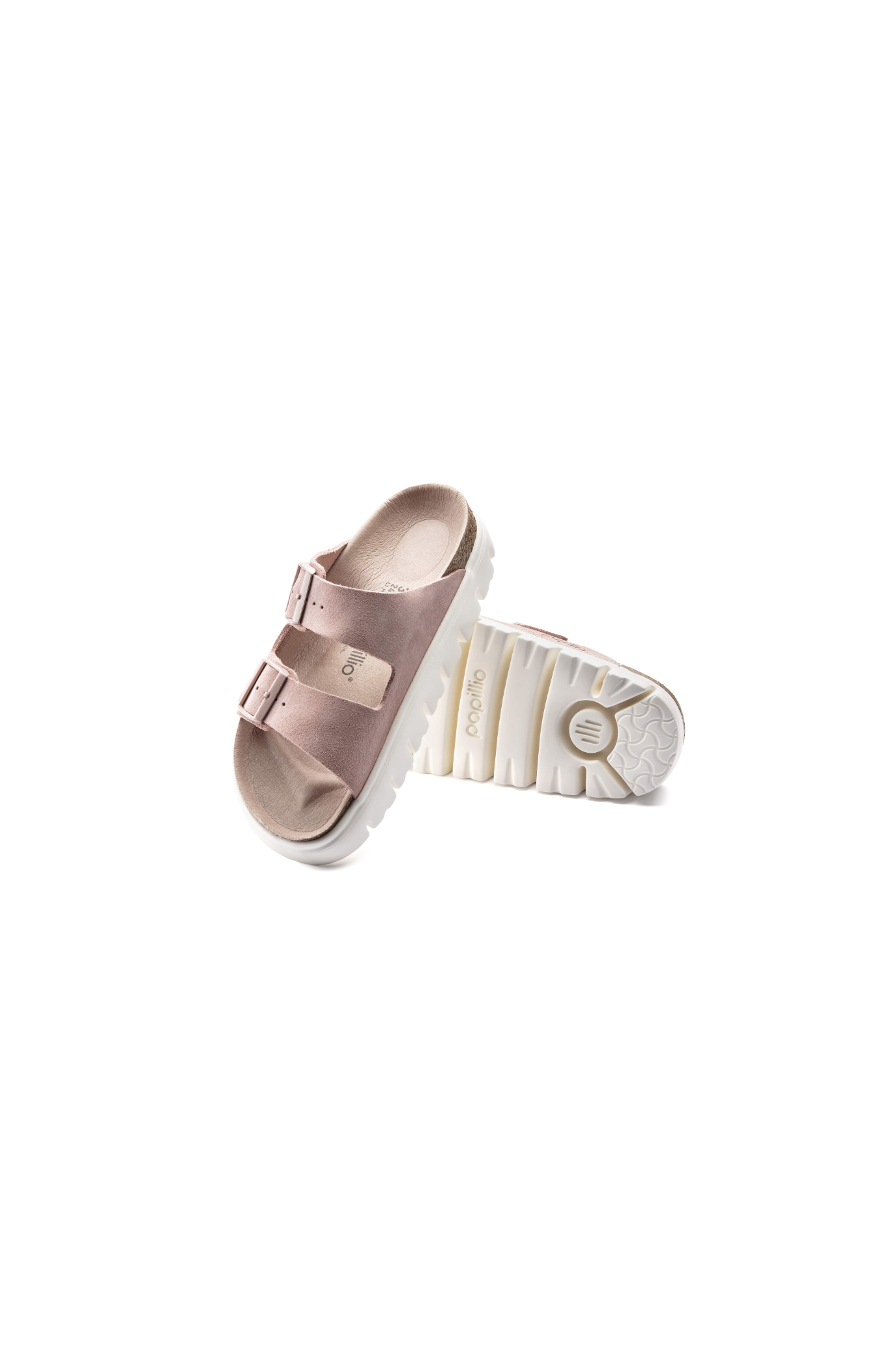 Birkenstock Arizona Platform Suede Leather | Soft Pink | Narrow
