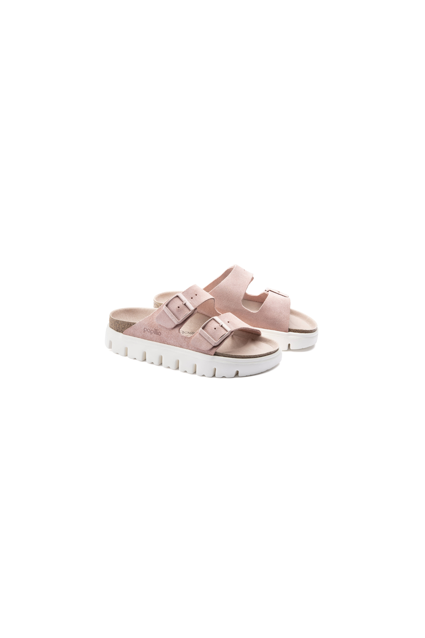 Birkenstock Arizona Platform Suede Leather | Soft Pink | Narrow