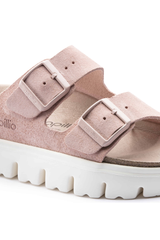 Birkenstock Arizona Platform Suede Leather | Soft Pink | Narrow