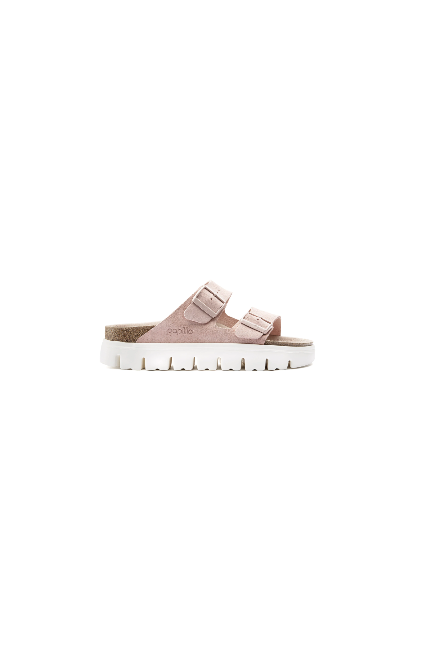 Birkenstock Arizona Platform Suede Leather | Soft Pink | Narrow