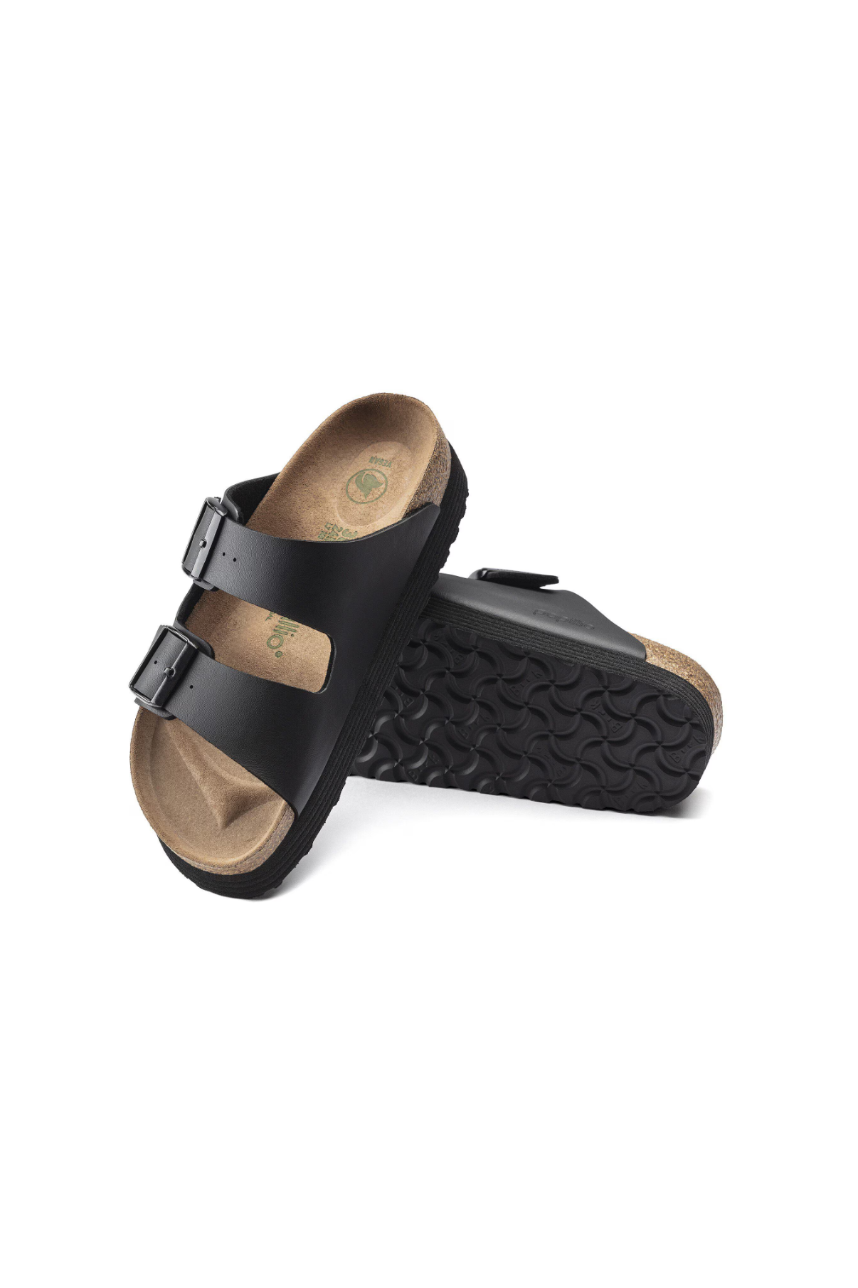 Birkenstock Arizona Platform Vegan Birko-Flor | Black | Narrow