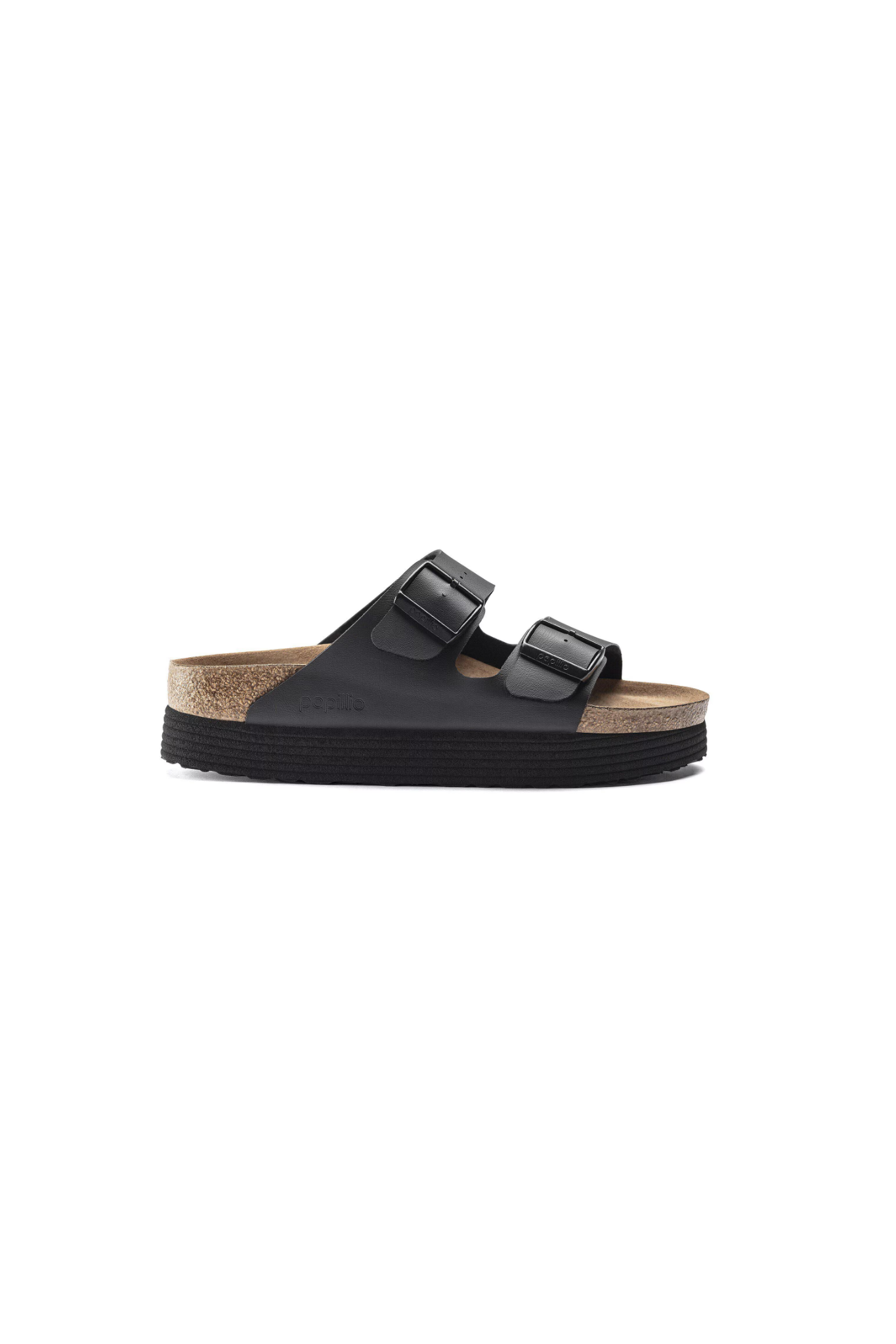 Birkenstock Arizona Platform Vegan Birko-Flor | Black | Narrow
