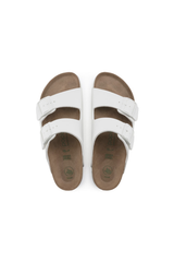 Birkenstock Arizona Platform Vegan Grooved Birko-Flor Sandals | White | Narrow
