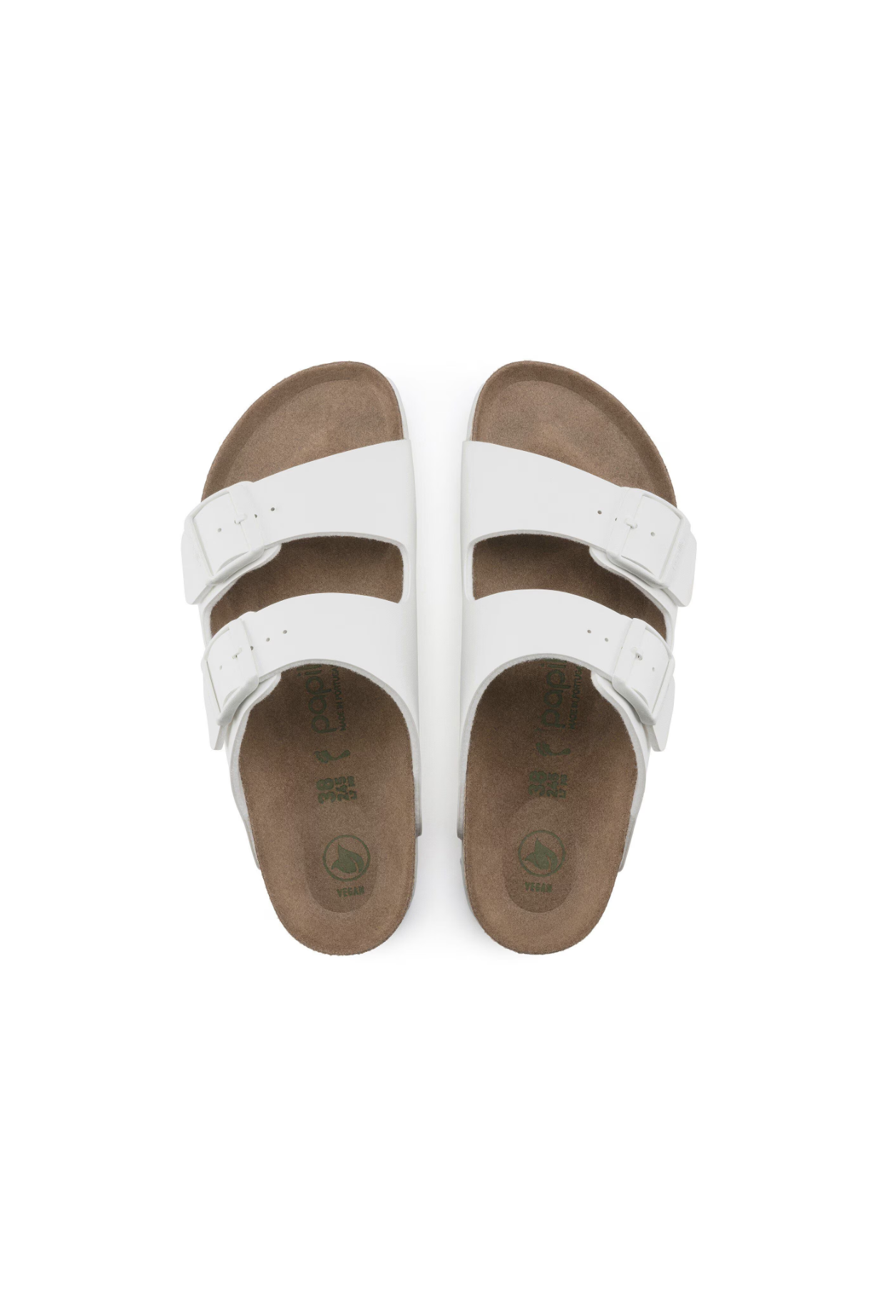 Birkenstock Arizona Platform Vegan Grooved Birko-Flor Sandals | White | Narrow