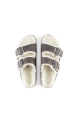 Birkenstock Arizona Shearling Oiled Leather | Iron | Narrow