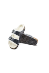 Birkenstock Arizona Shearling Oiled Leather | Navy | Regular