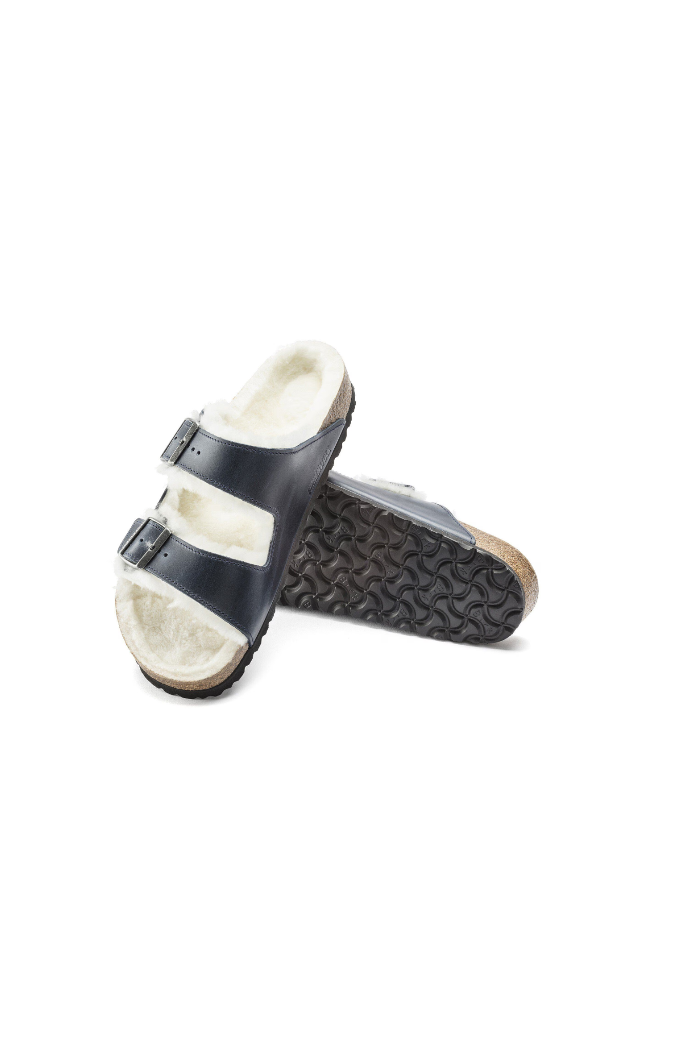 Birkenstock Arizona Shearling Oiled Leather | Navy | Regular