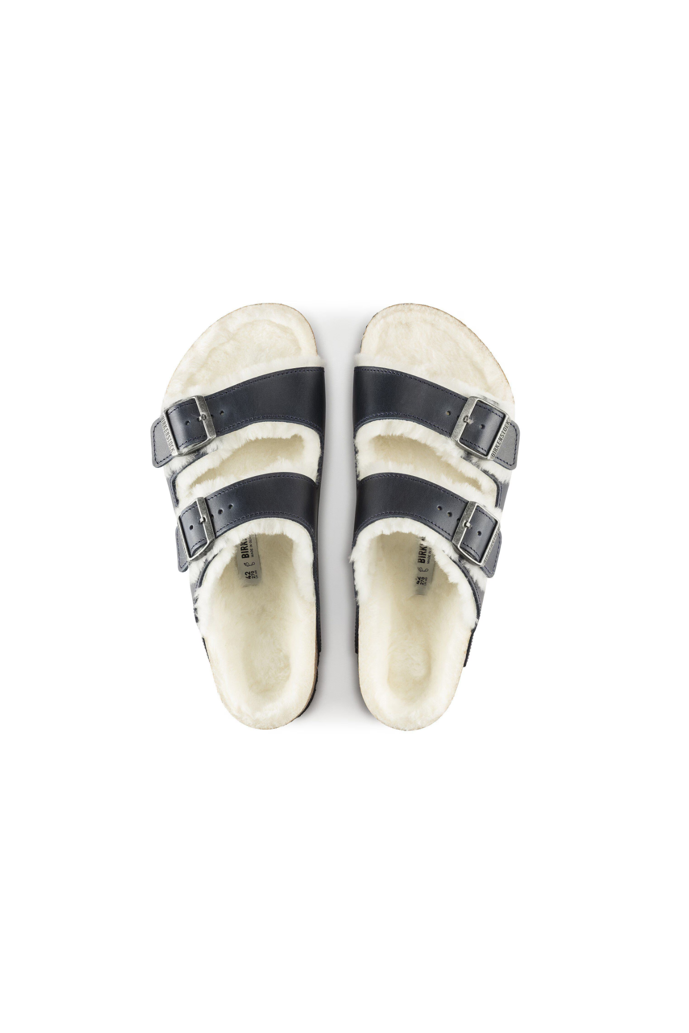 Birkenstock Arizona Shearling Oiled Leather | Navy | Regular