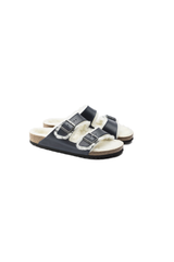 Birkenstock Arizona Shearling Oiled Leather | Navy | Regular