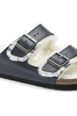 Birkenstock Arizona Shearling Oiled Leather | Navy | Regular