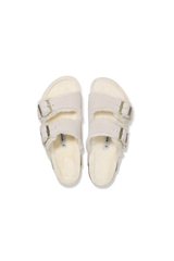 Birkenstock Arizona Shearling Suede Leather Antique | White | Narrow