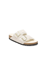 Birkenstock Arizona Shearling Suede Leather Antique | White | Narrow