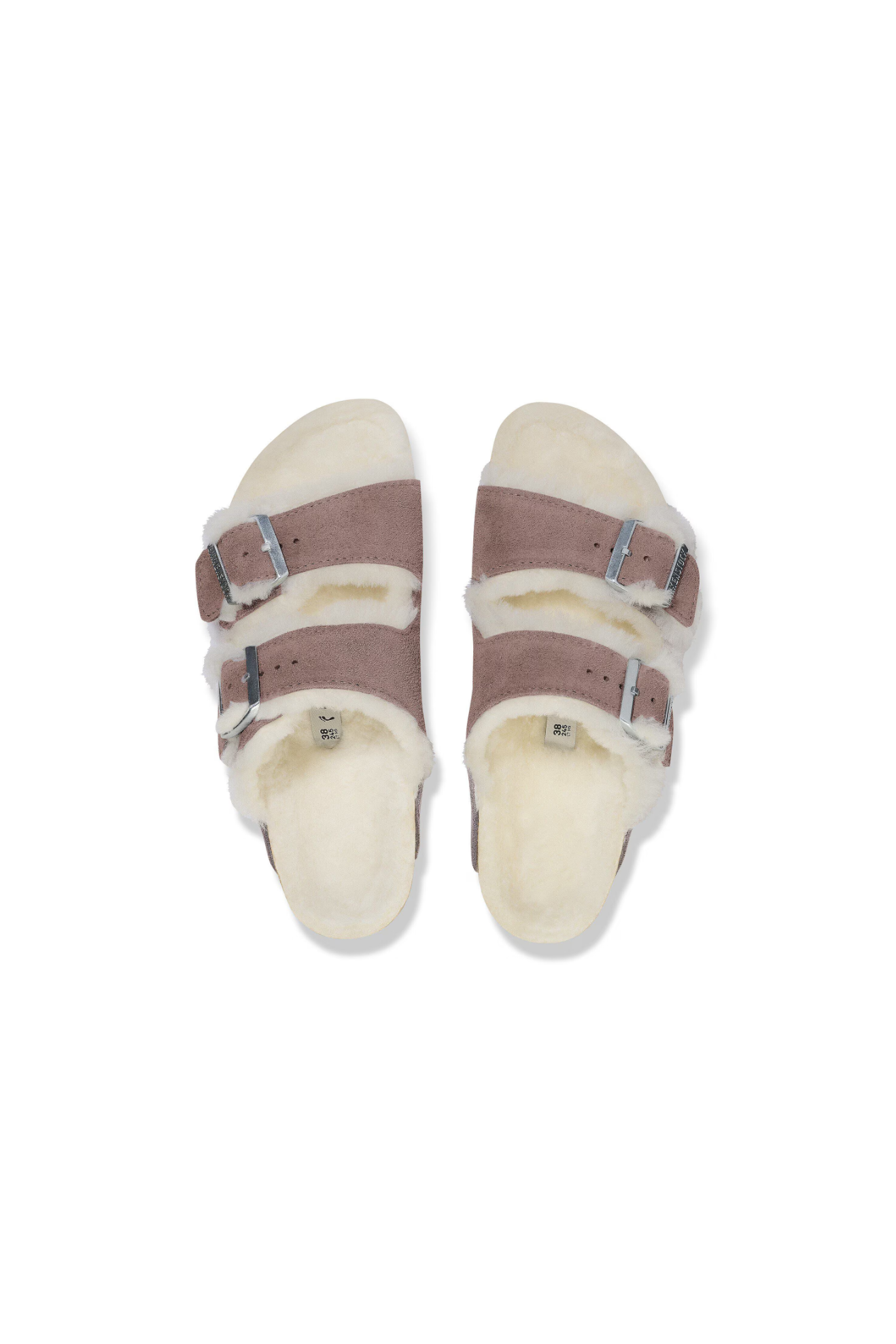 Birkenstock Arizona Shearling Suede Leather Faded | Purple | Narrow
