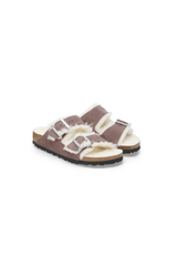Birkenstock Arizona Shearling Suede Leather Faded | Purple | Narrow