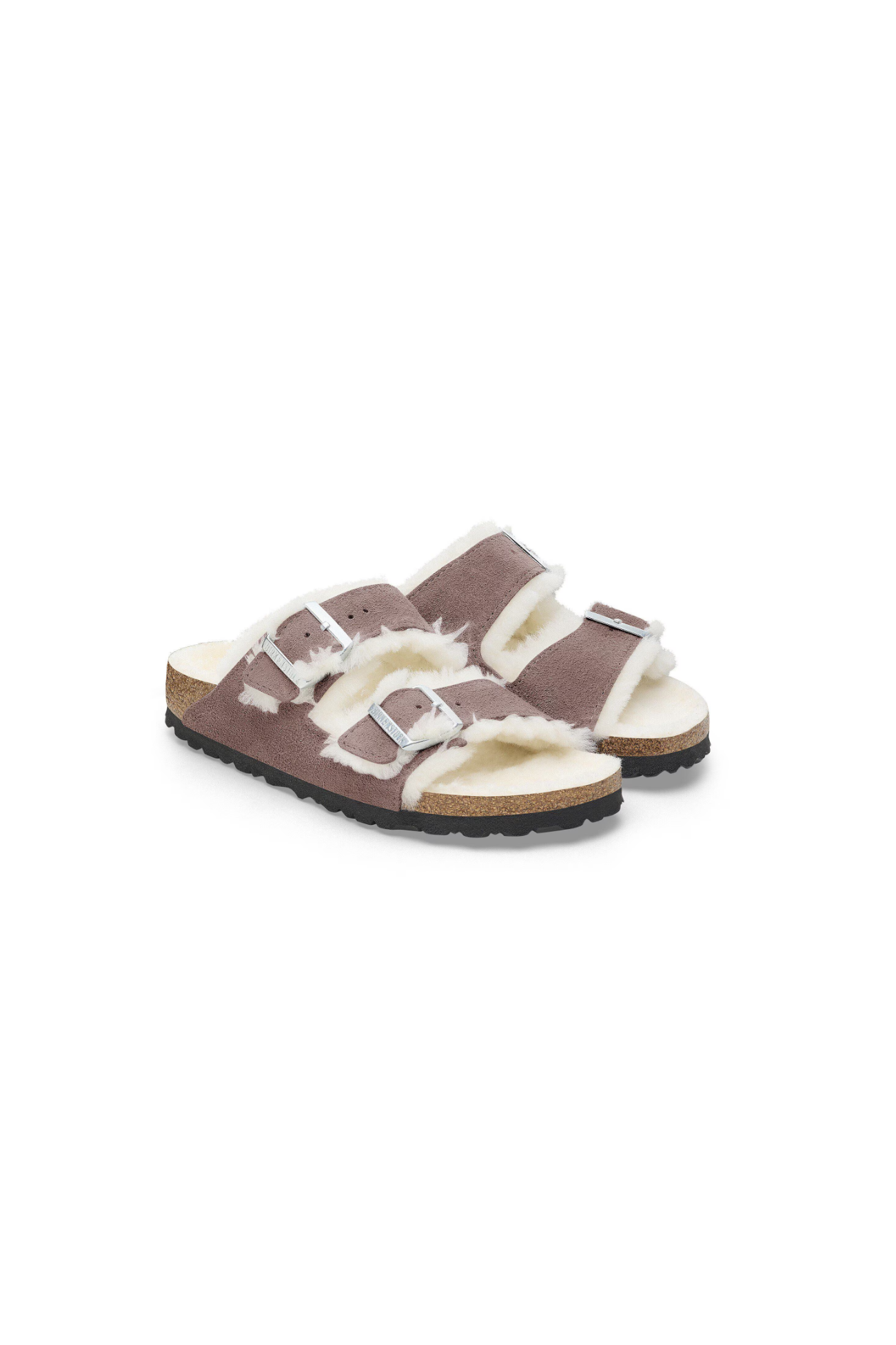 Birkenstock Arizona Shearling Suede Leather Faded | Purple | Narrow