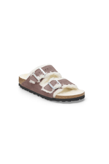 Birkenstock Arizona Shearling Suede Leather Faded | Purple | Narrow