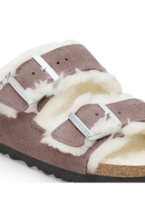 Birkenstock Arizona Shearling Suede Leather Faded | Purple | Narrow