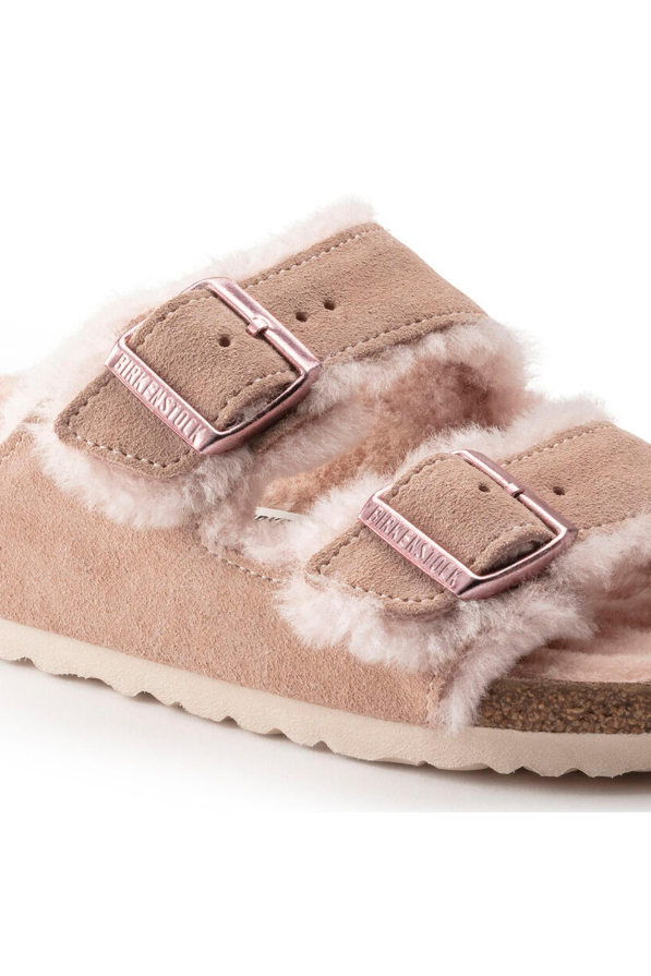 Birkenstock Arizona Shearling Suede Leather | Light Rose | Regular