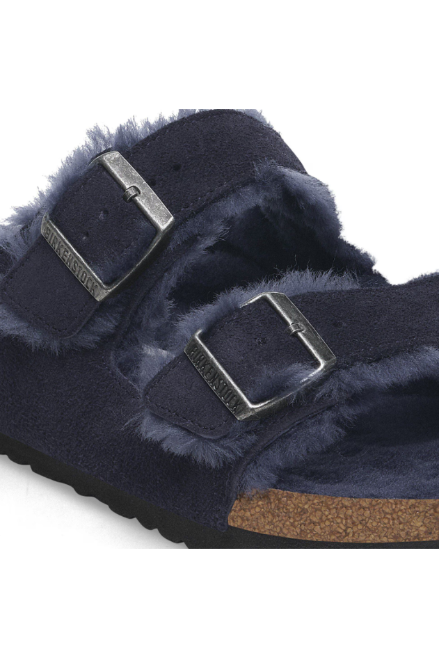 Birkenstock Arizona Shearling Suede Leather | Midnight Blue | Regular