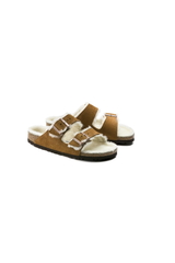 Birkenstock Arizona Shearling Suede Leather | Mink | Regular