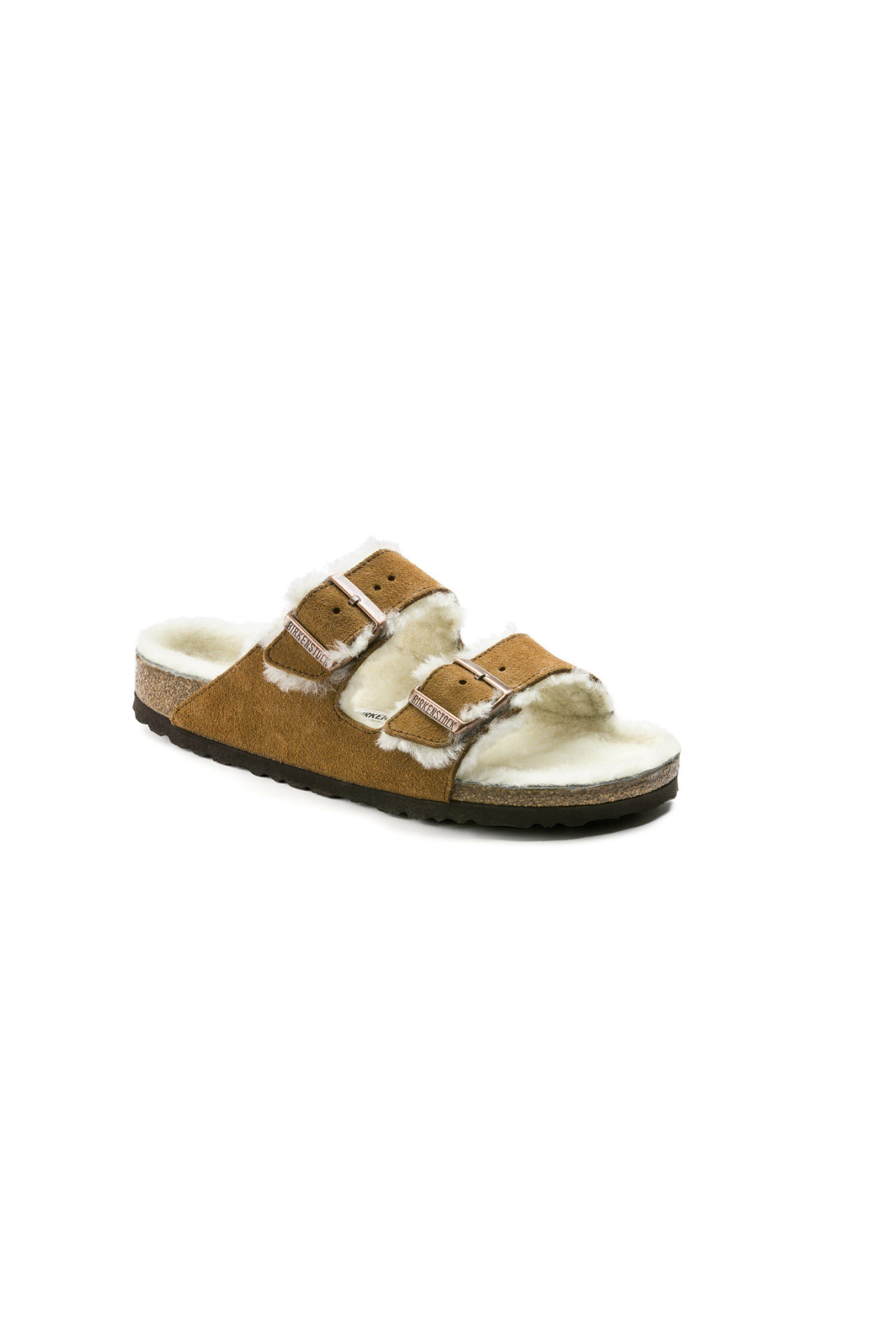 Birkenstock Arizona Shearling Suede Leather | Mink | Regular