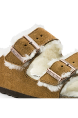 Birkenstock Arizona Shearling Suede Leather | Mink | Regular