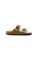Birkenstock Arizona Shearling Suede Leather | Mink | Narrow