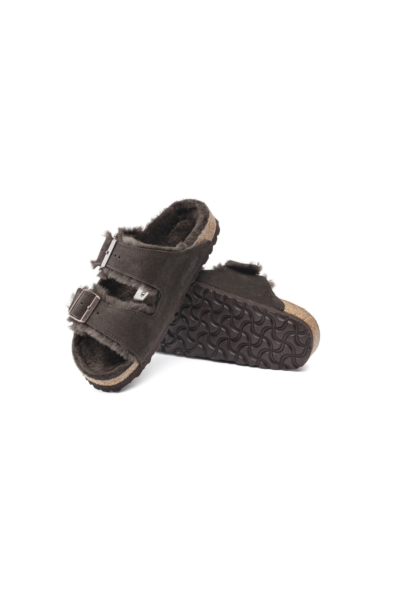 Birkenstock Arizona Shearling Suede Leather | Mocha | Narrow