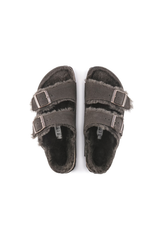 Birkenstock Arizona Shearling Suede Leather | Mocha | Narrow