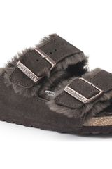 Birkenstock Arizona Shearling Suede Leather | Mocha | Narrow