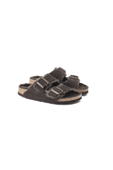 Birkenstock Arizona Shearling Suede Leather Sandals | Mocha | Regular