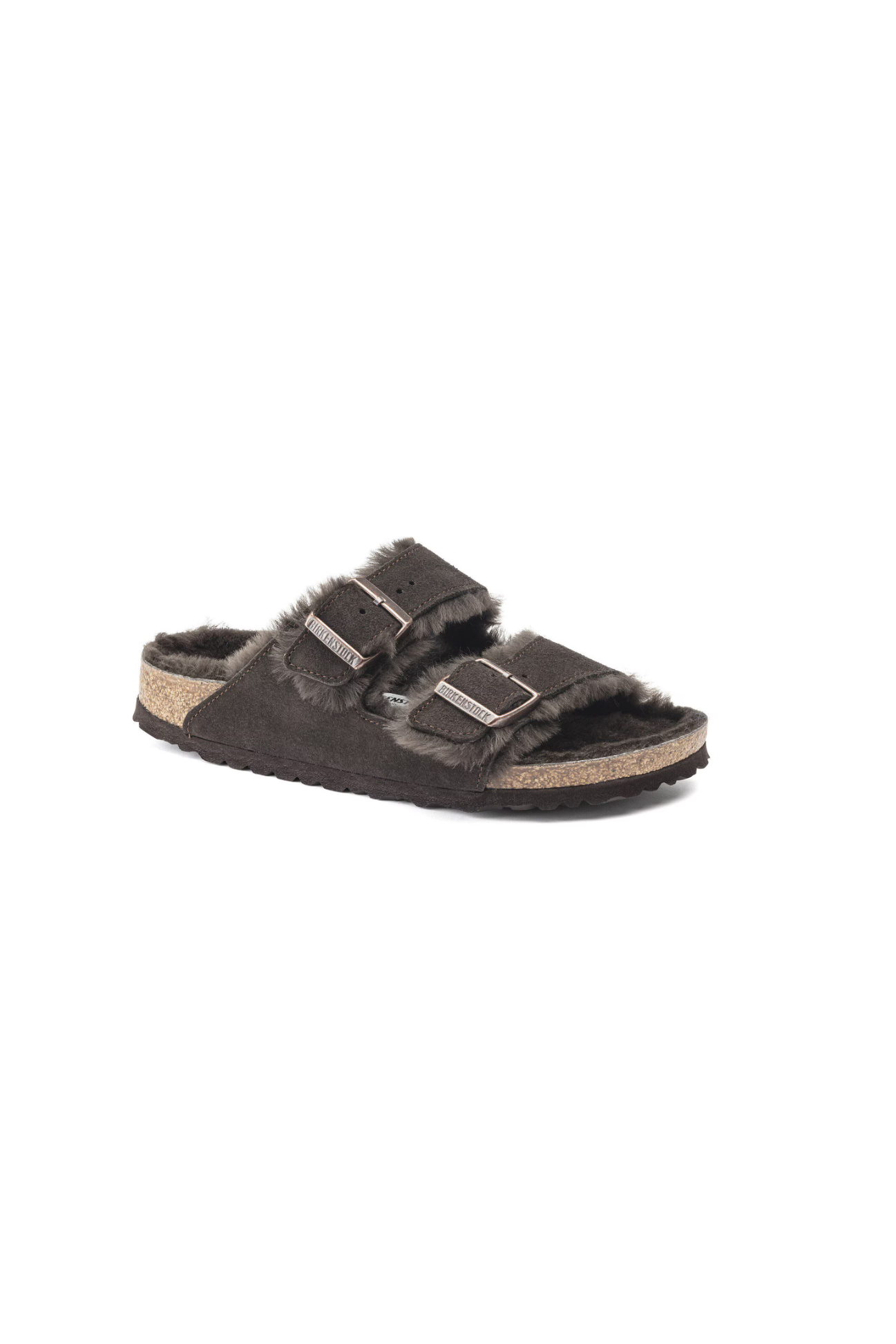 Birkenstock Arizona Shearling Suede Leather Sandals | Mocha | Regular