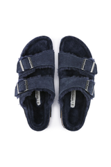 Birkenstock Arizona Shearling Suede Leather | Night | Narrow
