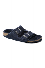 Birkenstock Arizona Shearling Suede Leather | Night | Narrow