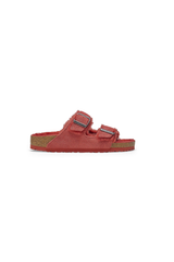 Birkenstock Arizona Shearling Suede Leather | Sienna Red | Narrow